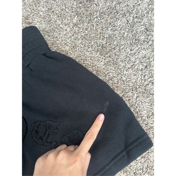 Darc Sport SHE Chopper Appliqué Everson Sweat Shorts Black Size XS Terry Cloth - Picture 14 of 14